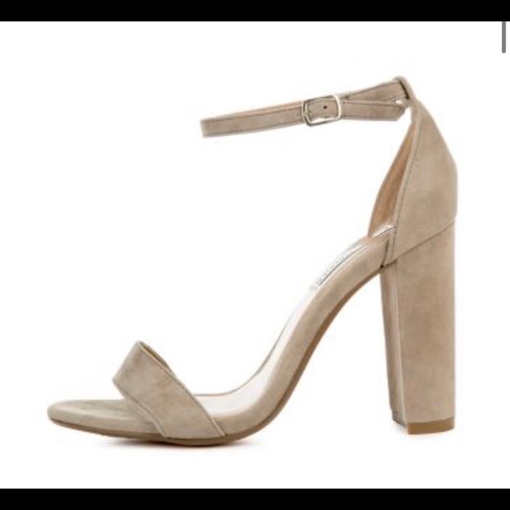 Taupe Steve Madden block Carson heel